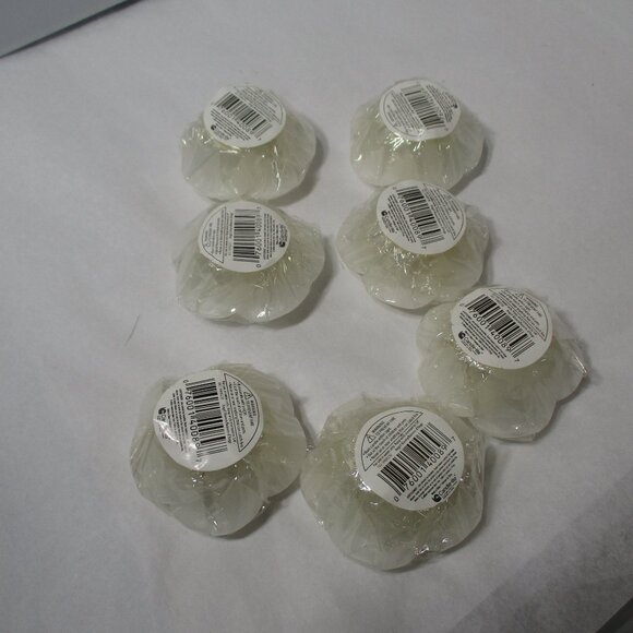 Lot of 7 White Wax Candle-Lite Rose Flowers Shaped Floating Candles - Picture 4 of 5